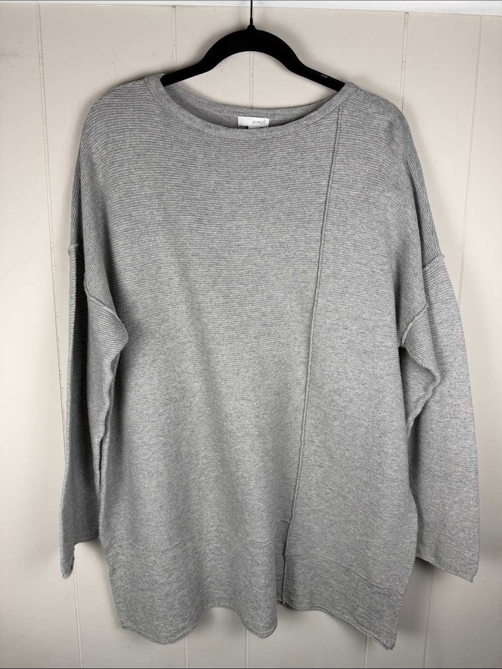 Purejill By J. Jill Women's Gray Cozy Knit Sweater 100% Cotton Size 2X